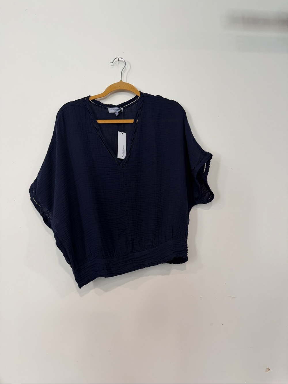 Michael Stars Imani Double Gauze Dolman sleeve top- nocturnal